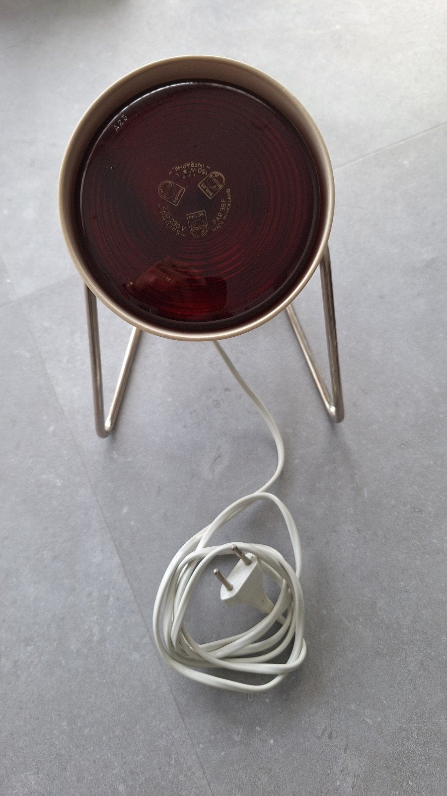 Philips Infraphil HP3609 Infrarood Lamp - Vintage, Ophalen of Verzenden, Gebruikt