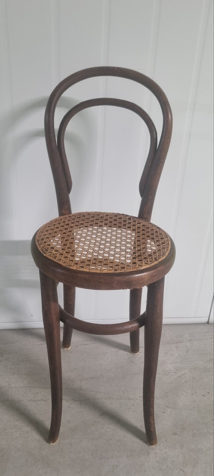 Antieke Thonet stoeltje met webbing zitting, Ophalen of Verzenden