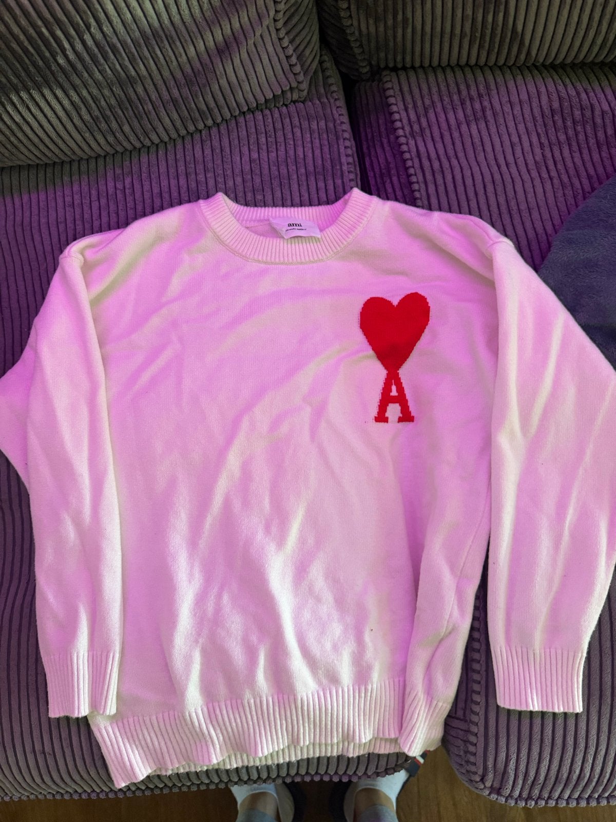 Ami Paris trui - dikke kwaliteit - maat XS/S, Ophalen of Verzenden, Zo goed als nieuw, Maat 34 (XS) of kleiner, Wit