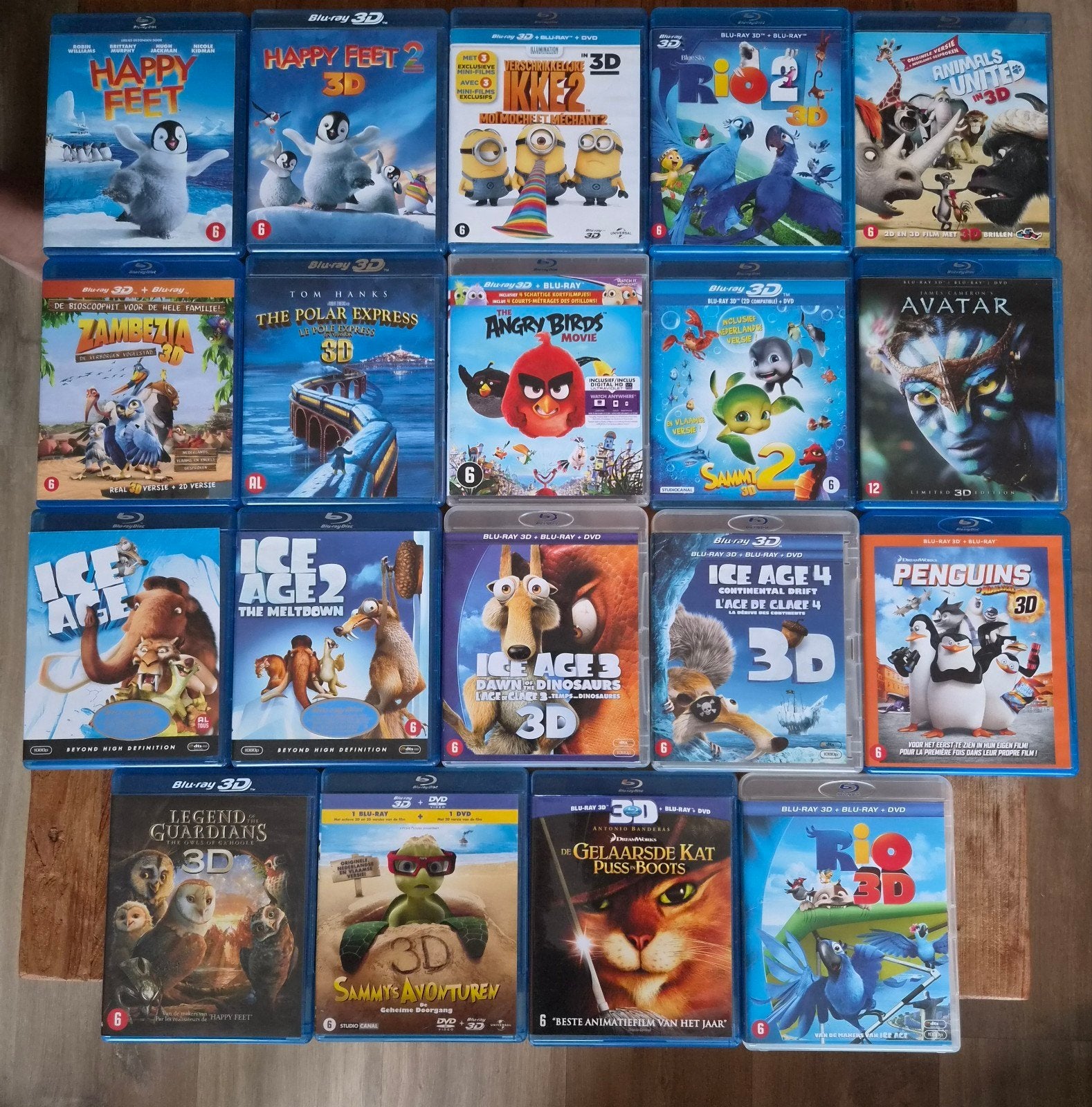 19 Blu-ray / 3D Animatie Films, Ophalen, Zo goed als nieuw, Tekenfilms en Animatie