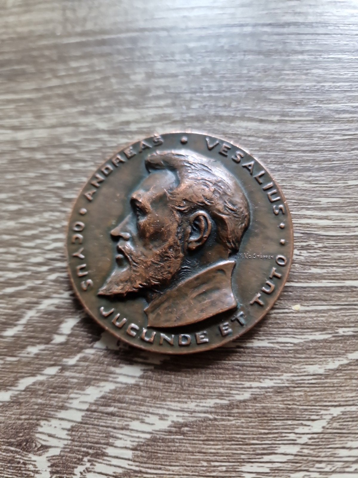 Bronzen herdenkingspenning Andreas Vesalius, Ophalen of Verzenden