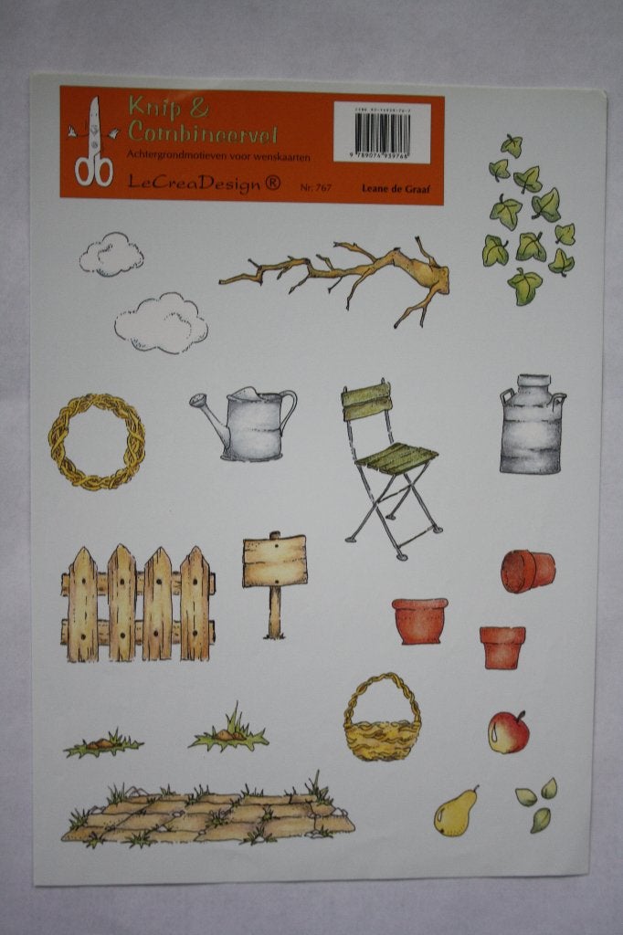 7 stuks Knipvellen Le Cea Design 6981, Ophalen of Verzenden, Nieuw, Natuur, Knipvel