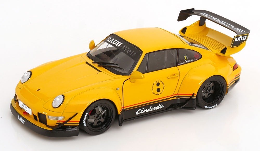 1:18 Porsche 911 (993) RWB Cinderella - 2020 - Geel NIEUW!, Solido, Auto, Nieuw, Ophalen of Verzenden