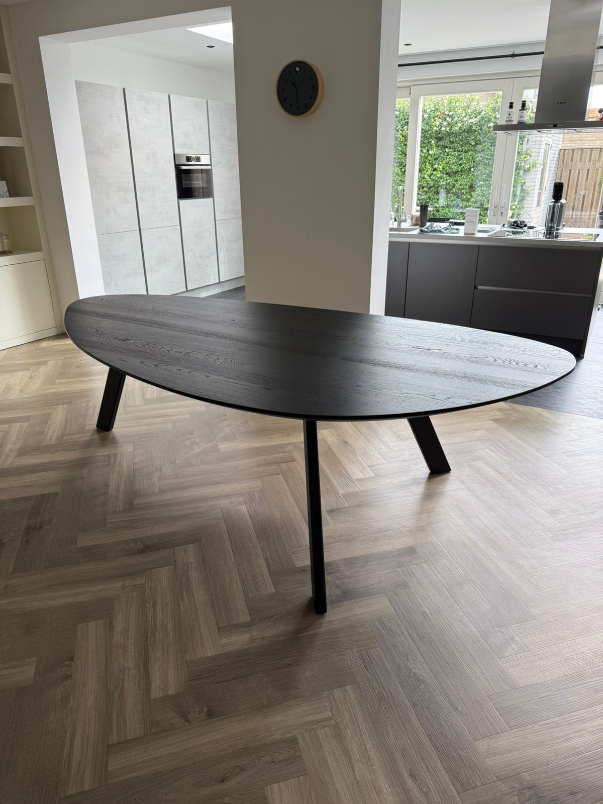 Kiezel eikenhouten eettafel Table du Sud 260x140, Ophalen, 100 tot 150 cm, Eikenhout, 200 cm of meer