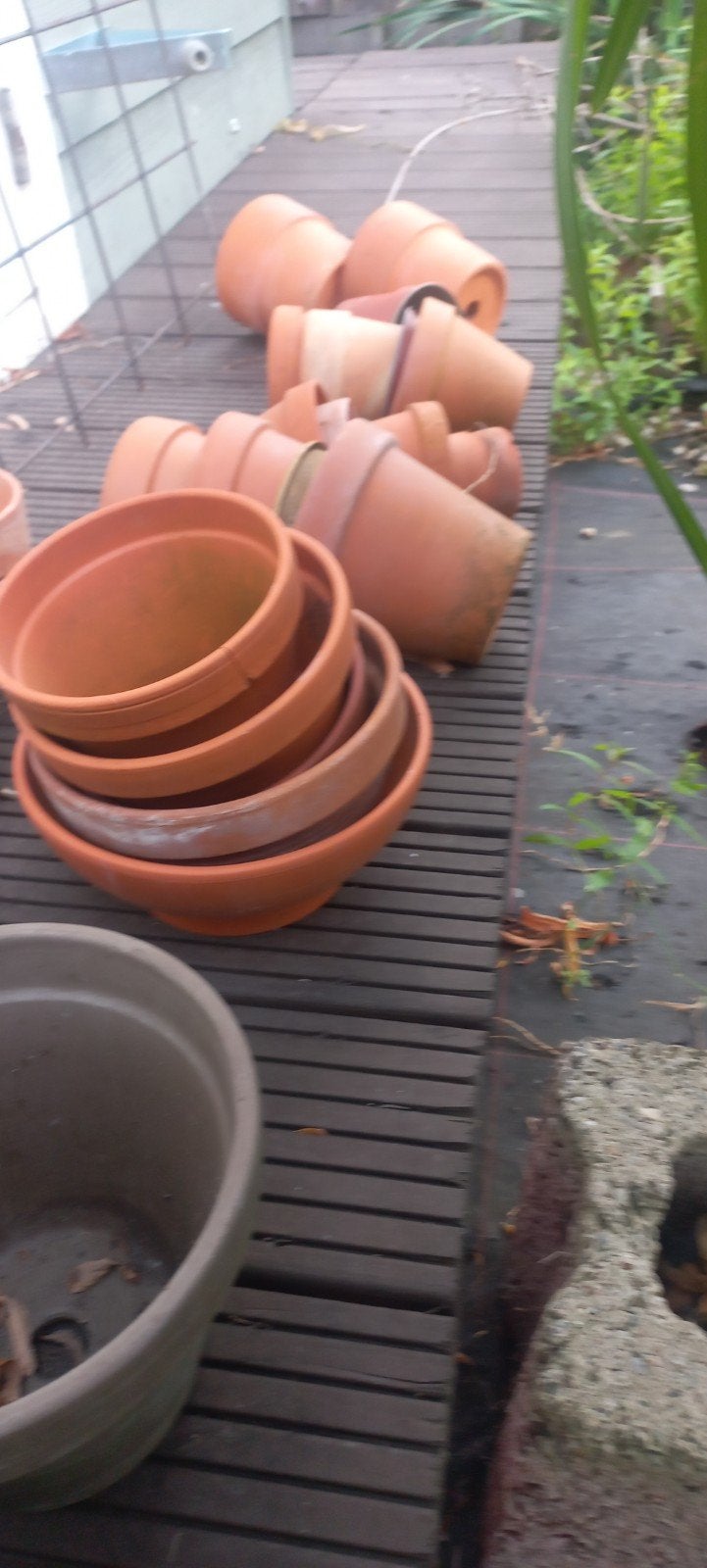 terracotta buiten potten/schalen, Ophalen, Gebruikt, Rond, Terracotta