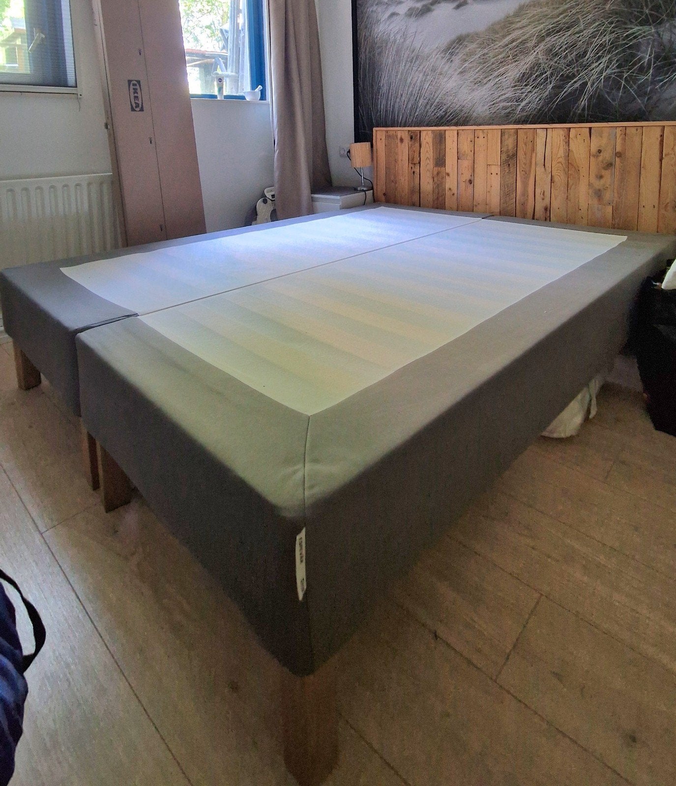 Ikea ESPEVAR 160x200 met hoofdeinde, Ophalen, Tweepersoons, Hout, 160 cm