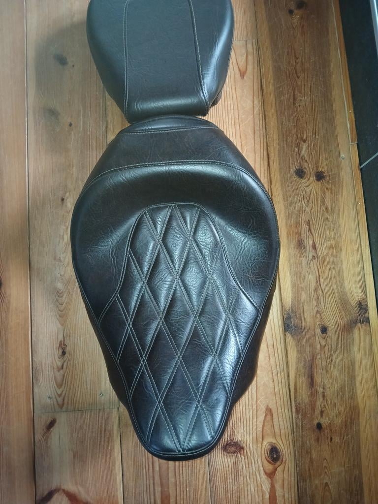 Harley Davidson zadel met losse buddyseat - Bruin, gestikt, Ophalen of Verzenden, Gebruikt