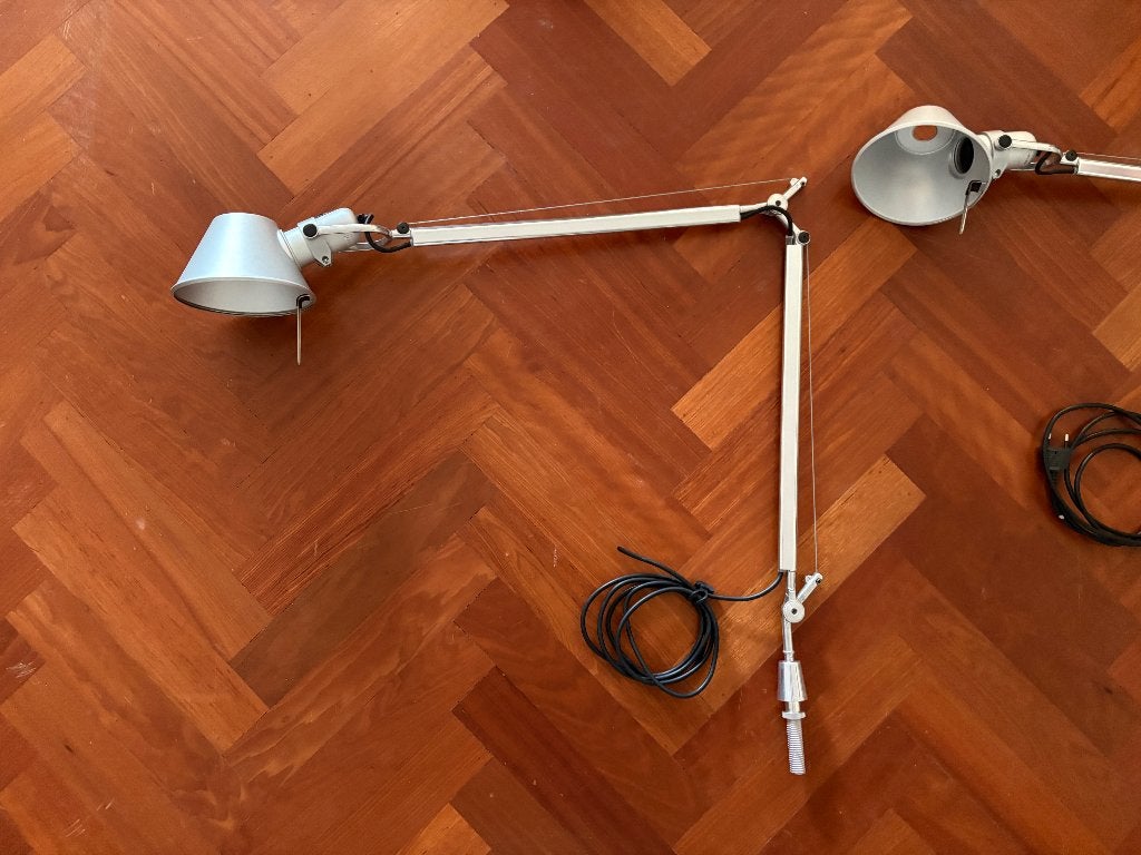 Artemide Tolomeo Tavolo (2 stuks, schroefbevestiging), Ophalen, Gebruikt, E27 (groot), Metaal