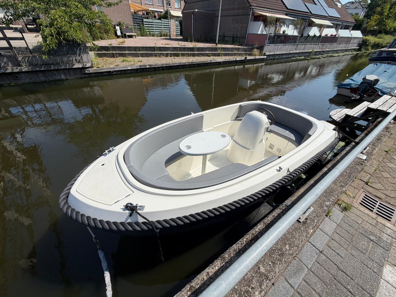 OudHuijzer 4.71 Tender met Yamaha 9.9 PK Vaarklaar, Ophalen, Tender, Gebruikt, Kussenset