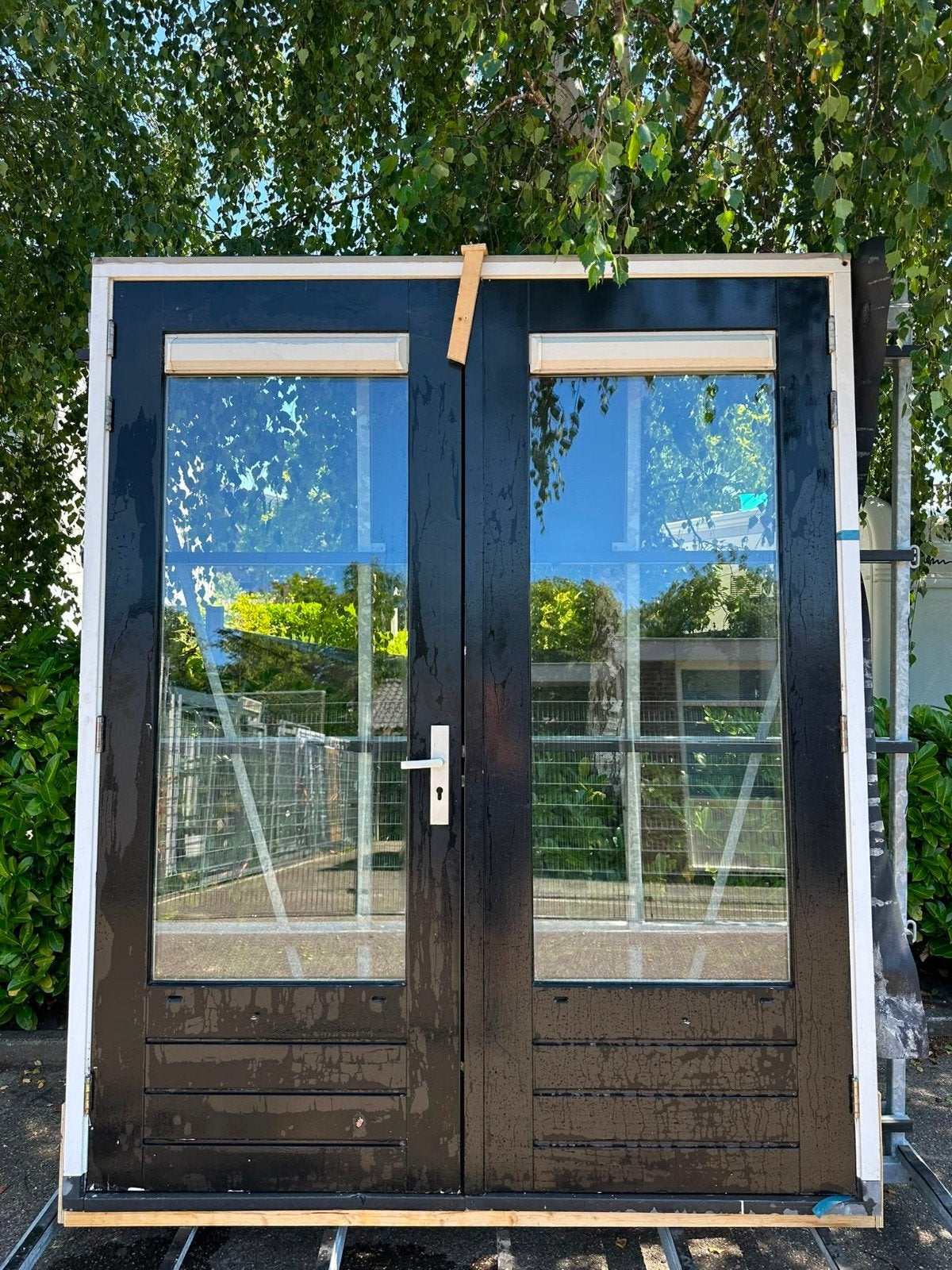 Kozijn met dubbele tuindeuren