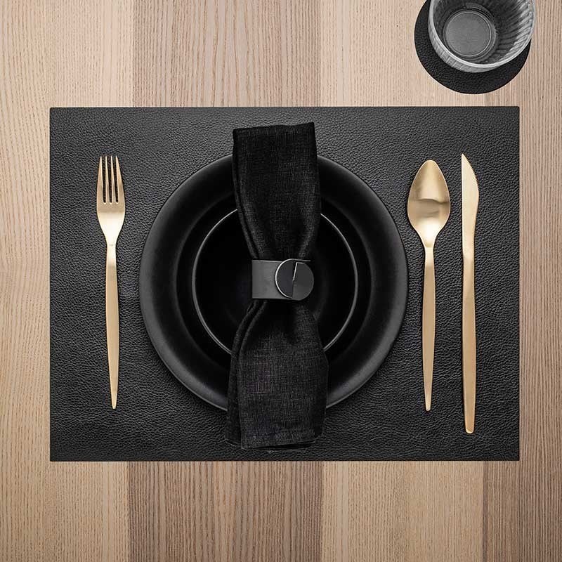 Placemat in gerecycleerd Leder, 3 kleuren 45x30cm Rechthoek, Overige kleuren, Nieuw, Ophalen of Verzenden, Placemat