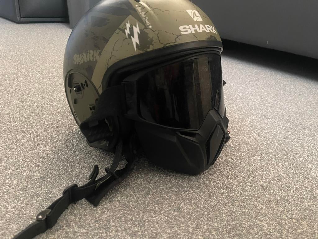 Shark Street Drak Neon 02-S helm– limited design / army camo, Ophalen of Verzenden, Zo goed als nieuw, Small