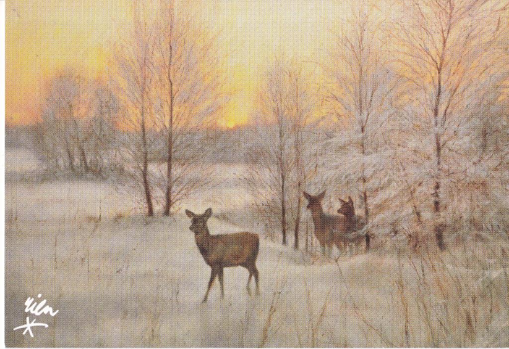 Rien Poortvliet – Winterlandschappen, Verzenden, 1980 tot heden, Ongelopen, Zuid-Holland