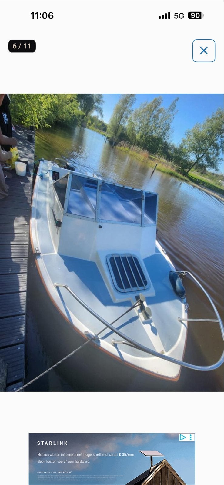 Boot met 15 pk Suzuki 4-takt motor en trailer, Overige merken, Gebruikt, Kajuitboot, 15 pk