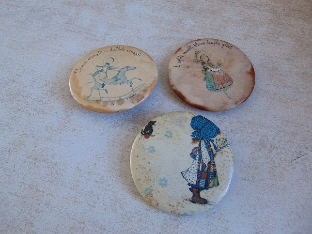 Vintage Buttons Holly Hobbie, Ophalen of Verzenden, Gebruikt, Merk, Button