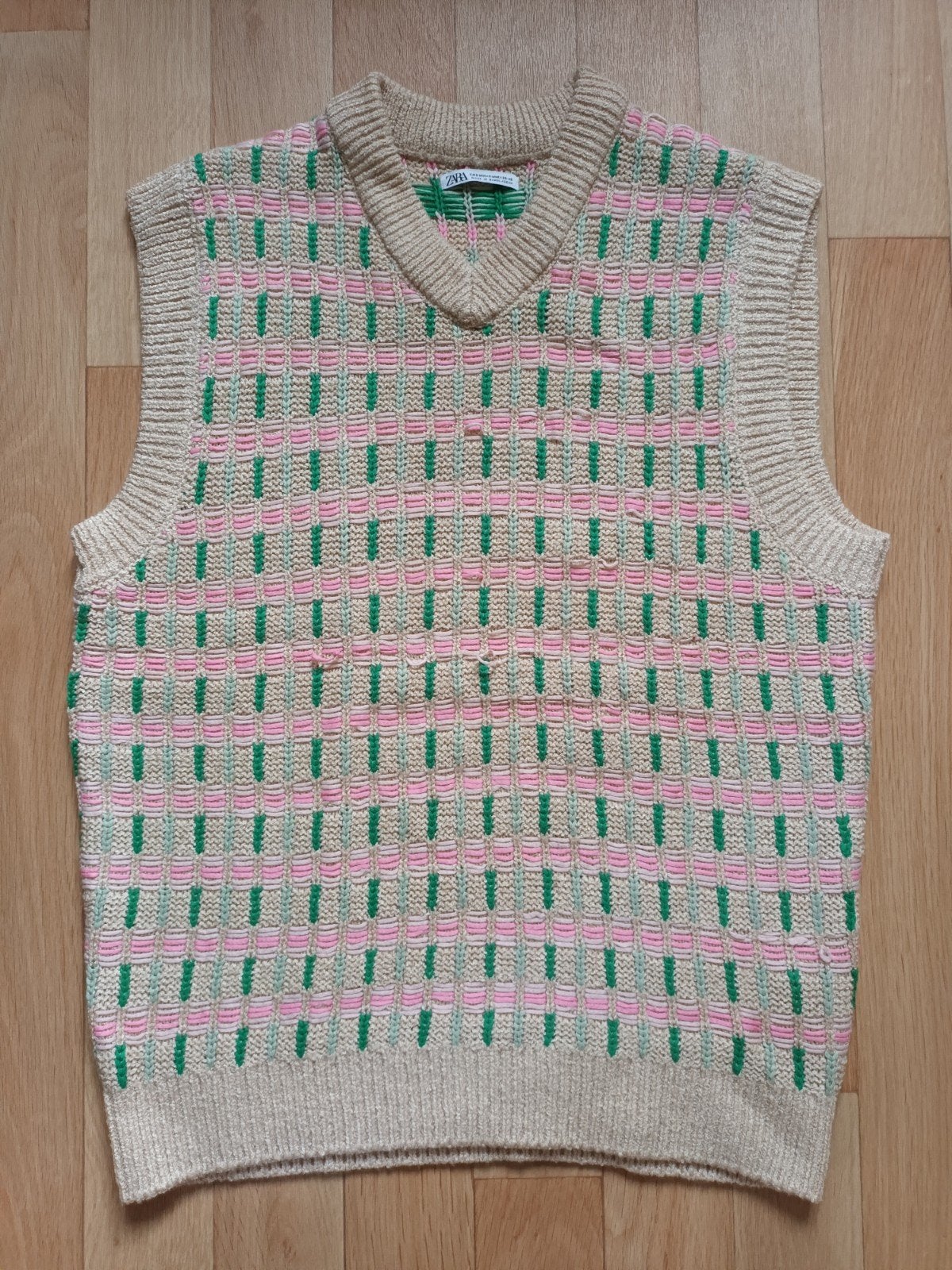 Spencer trui zonder mouwen Zara maat S dames met patroon, Zara, Ophalen of Verzenden, Gedragen, Maat 36 (S)