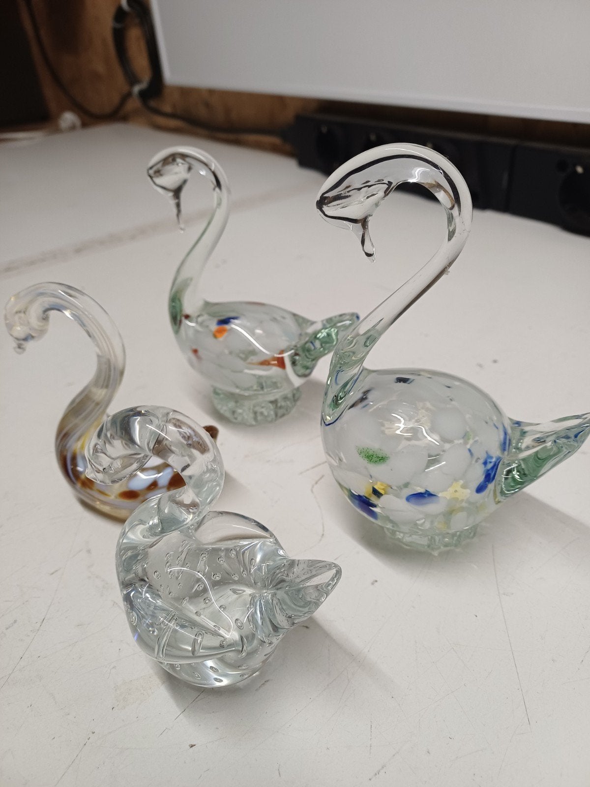 4x Glazen Zwanen Decoratie - Diverse Maten, Ophalen of Verzenden