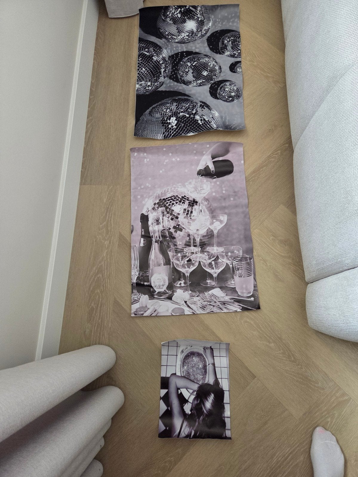 Disco thema posters voor verjaardag of feest (3 stuks), Ophalen of Verzenden, Zo goed als nieuw, Versiering, Verjaardag