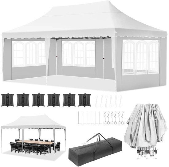 Vouwpaviljoen – Tuinpaviljoen – Partytent – Schaduwdoek, Corvance B.V., Verzenden, Nieuw, Corvancebol@gmail.com
