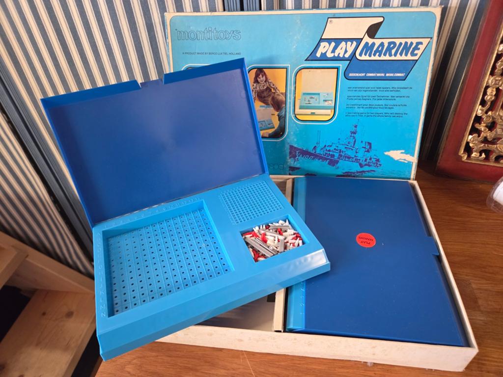 vintage Montitoys Play Marine zeeslagspel uit Nederland, Ophalen, Gebruikt
