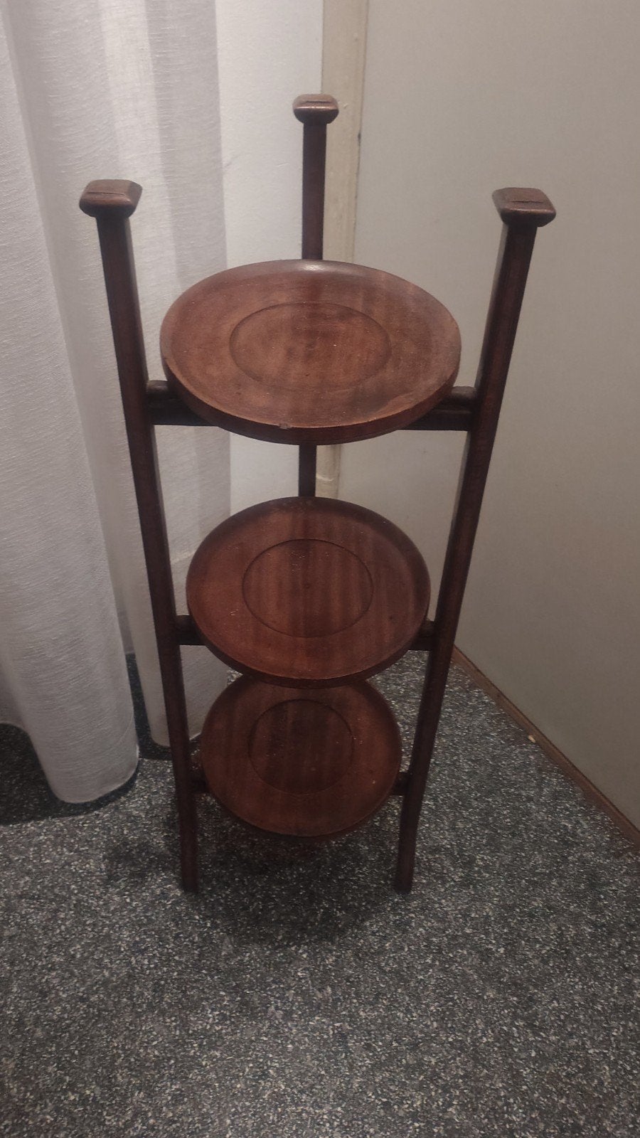 Houten etagere met 3 lagen, Antiek en Kunst, Ophalen of Verzenden
