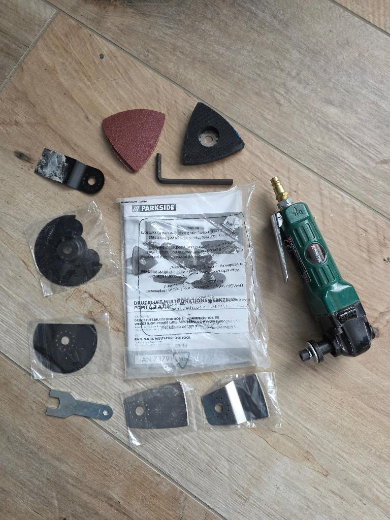 Multifunctioneel persluchtwerktuig Parkside, Ophalen, Gebruikt