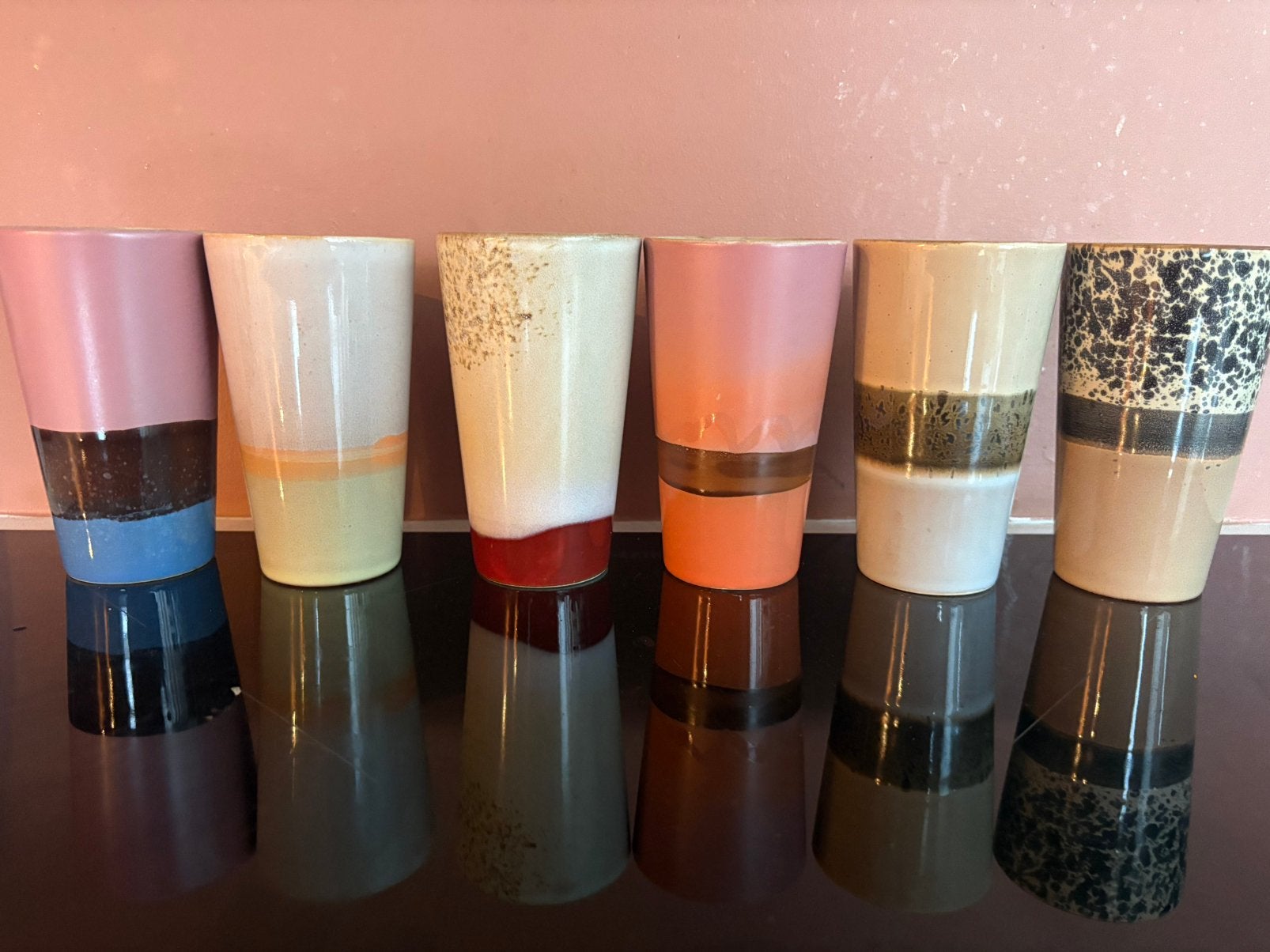 HKliving latte macchiato mokken 6x nieuw, Ophalen, Keramiek, Nieuw, Overige stijlen