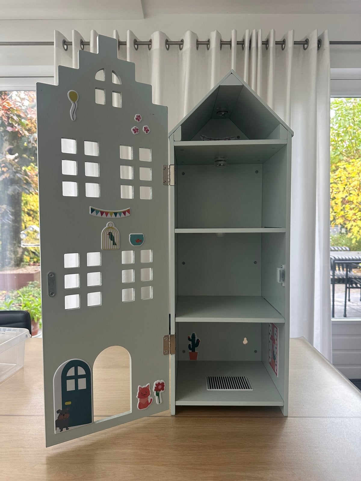 Houten poppenhuis grachtenpand, Ophalen of Verzenden, Zo goed als nieuw, Overige typen