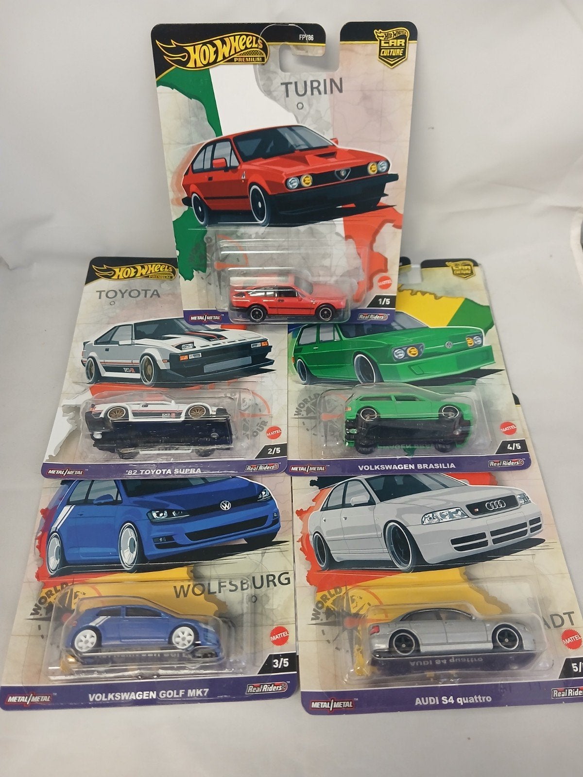 hotwheels set van 5 Car Culture, Ophalen of Verzenden, Zo goed als nieuw, Auto