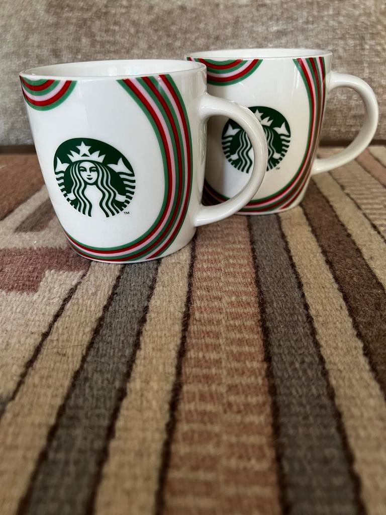 Starbucks mokken Set van 2 -Limited Edition, Overige typen, Ophalen of Verzenden, Zo goed als nieuw, Steen/keramiek