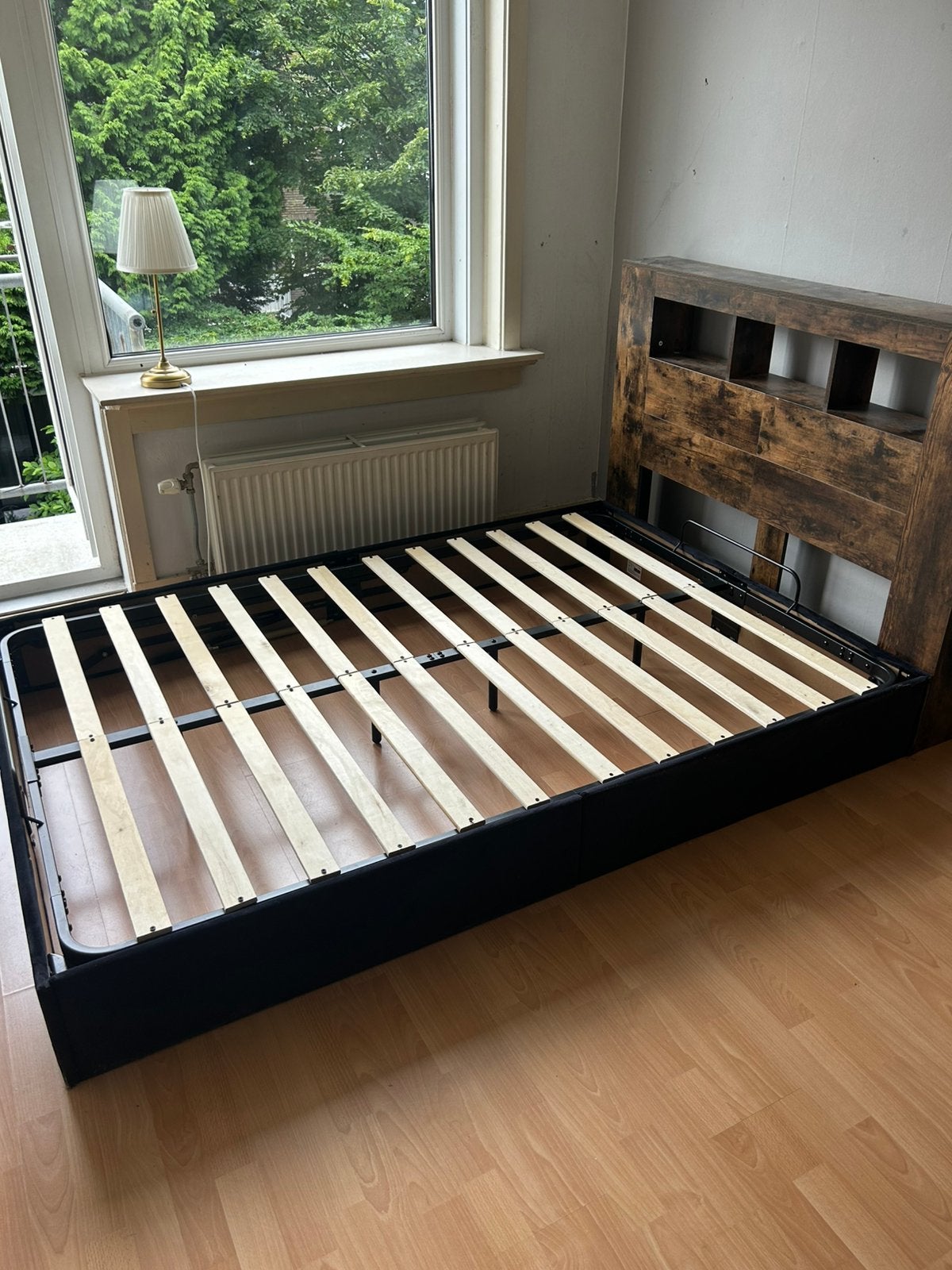 Wooden Bed Frame, Ophalen, Zo goed als nieuw, Tweepersoons, Hout