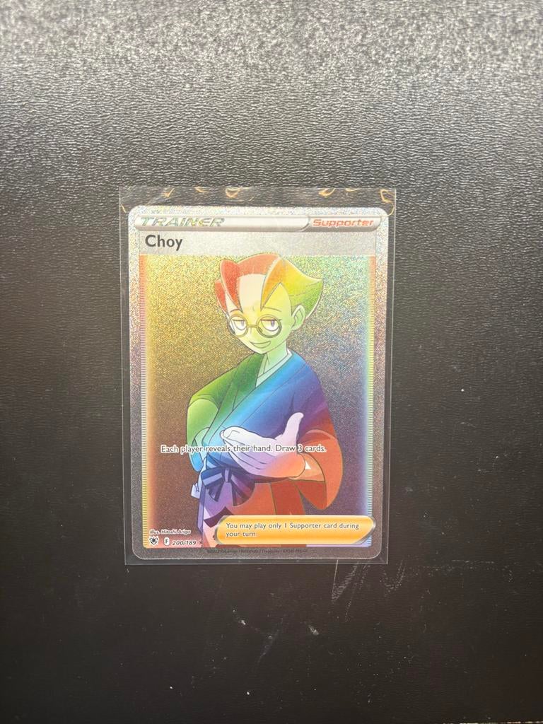 Pokemon Choy Full Art Trainer Kaart 200/189 - Brilliant Star, Ophalen of Verzenden, Zo goed als nieuw, Losse kaart, Foil
