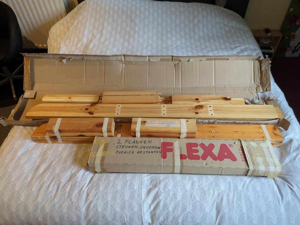 Flexa bed onderdelen: trappen en hoekopstelling, 85 tot 100 cm, Gebruikt, Ophalen of Verzenden, Hoogslaper of Stapelbed