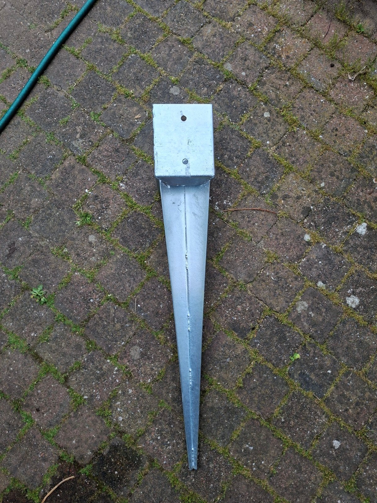 4 x verzinkte paalpunthouder voor houten palen 12x12 cm, Ophalen, Nieuw