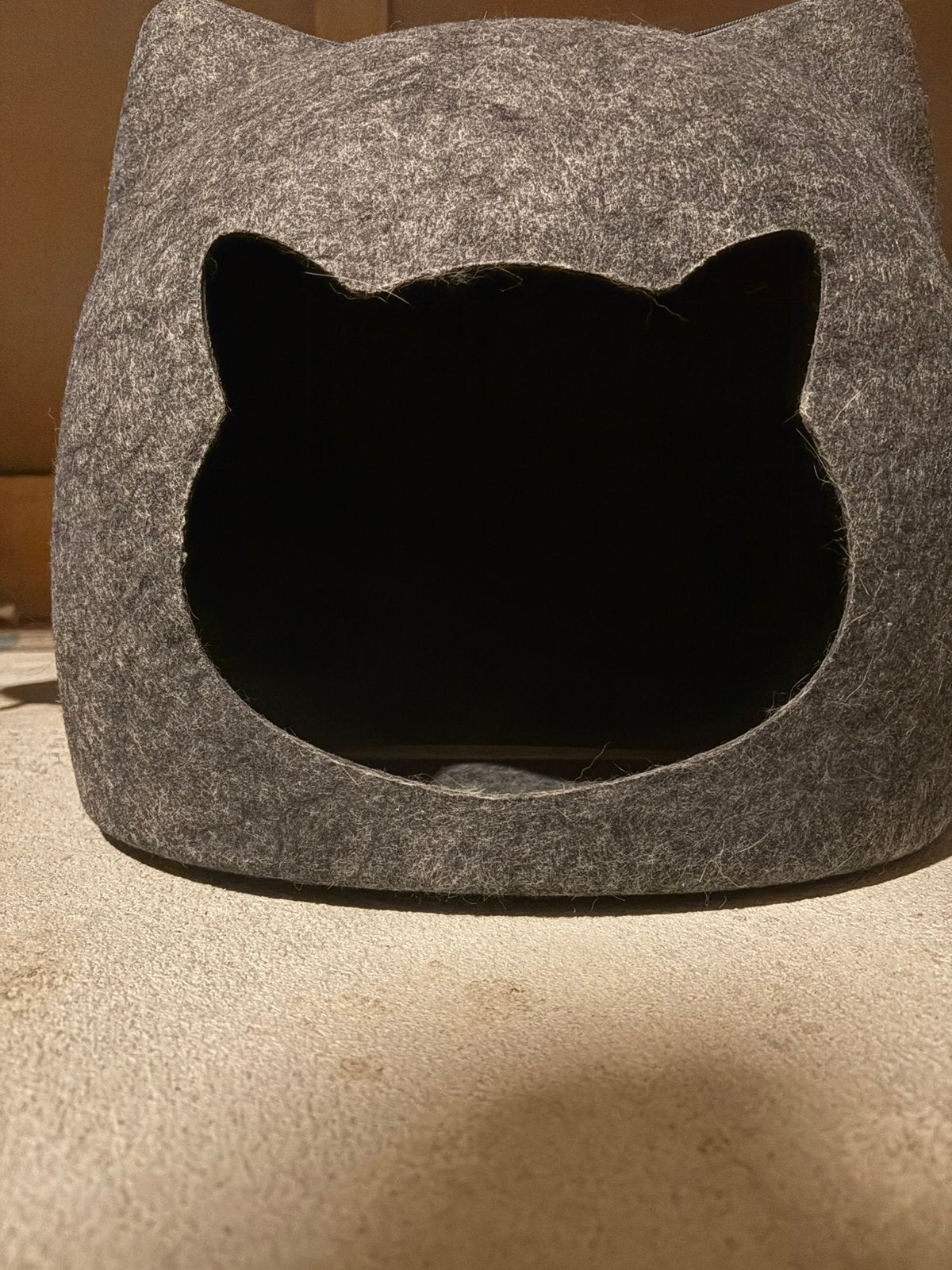 Vilten kattenmand, Ophalen