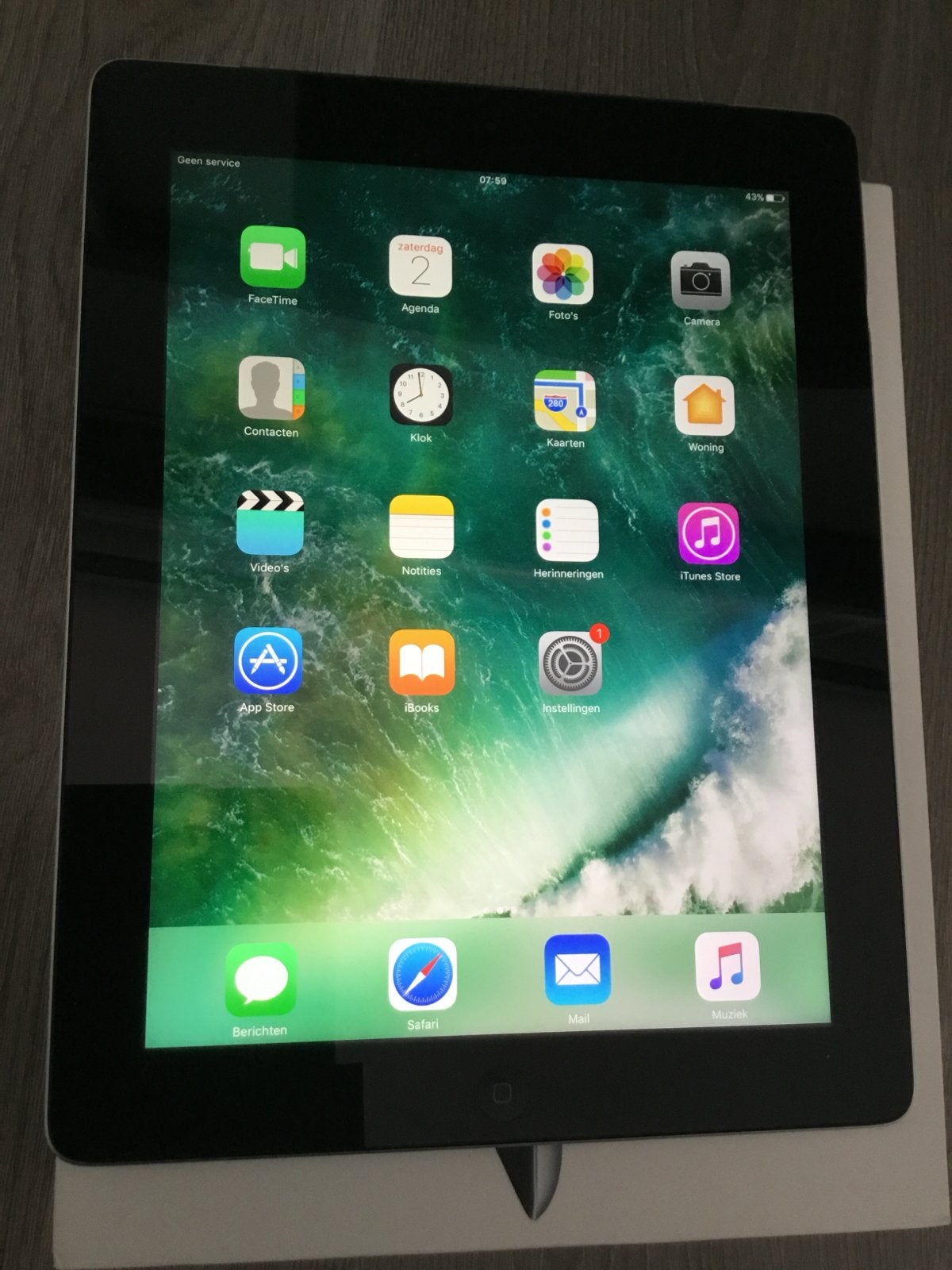 Apple iPad 4e generatie 16GB Wi-Fi Zilver, Computers en Software, Apple iPads, Apple iPad, Zo goed als nieuw, 16 GB, Wi-Fi