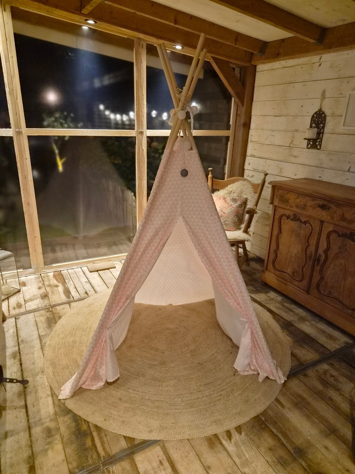 Roze tipi tent voor kinderen, Ophalen, Zo goed als nieuw