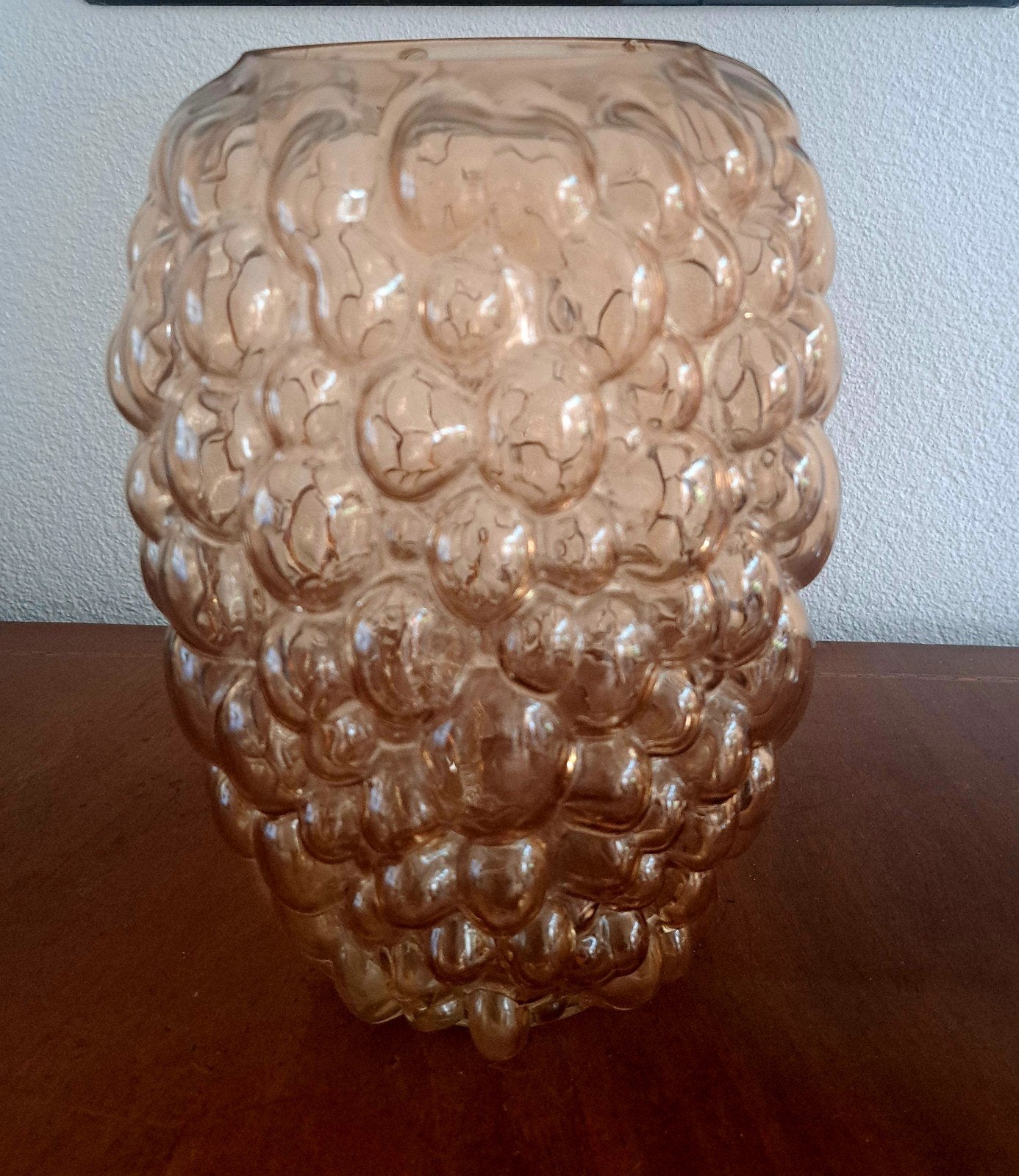Mooie vaas " Bubbles" Persglas., Ophalen of Verzenden