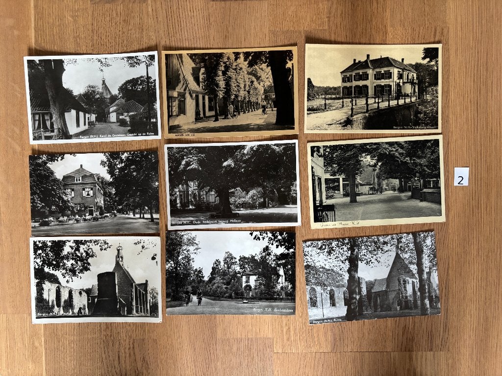 Kleine verzameling ansichtkaarten Bergen Binnen (44 kaarten), Verzamelen, Ophalen of Verzenden, 1960 tot 1980, Noord-Holland