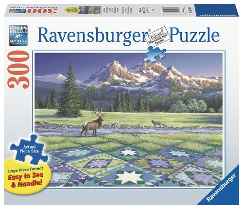 Ravensburger: Quilt met hert 300 XXL stukjes, Verzenden, 500 t/m 1500 stukjes, Nieuw, Legpuzzel
