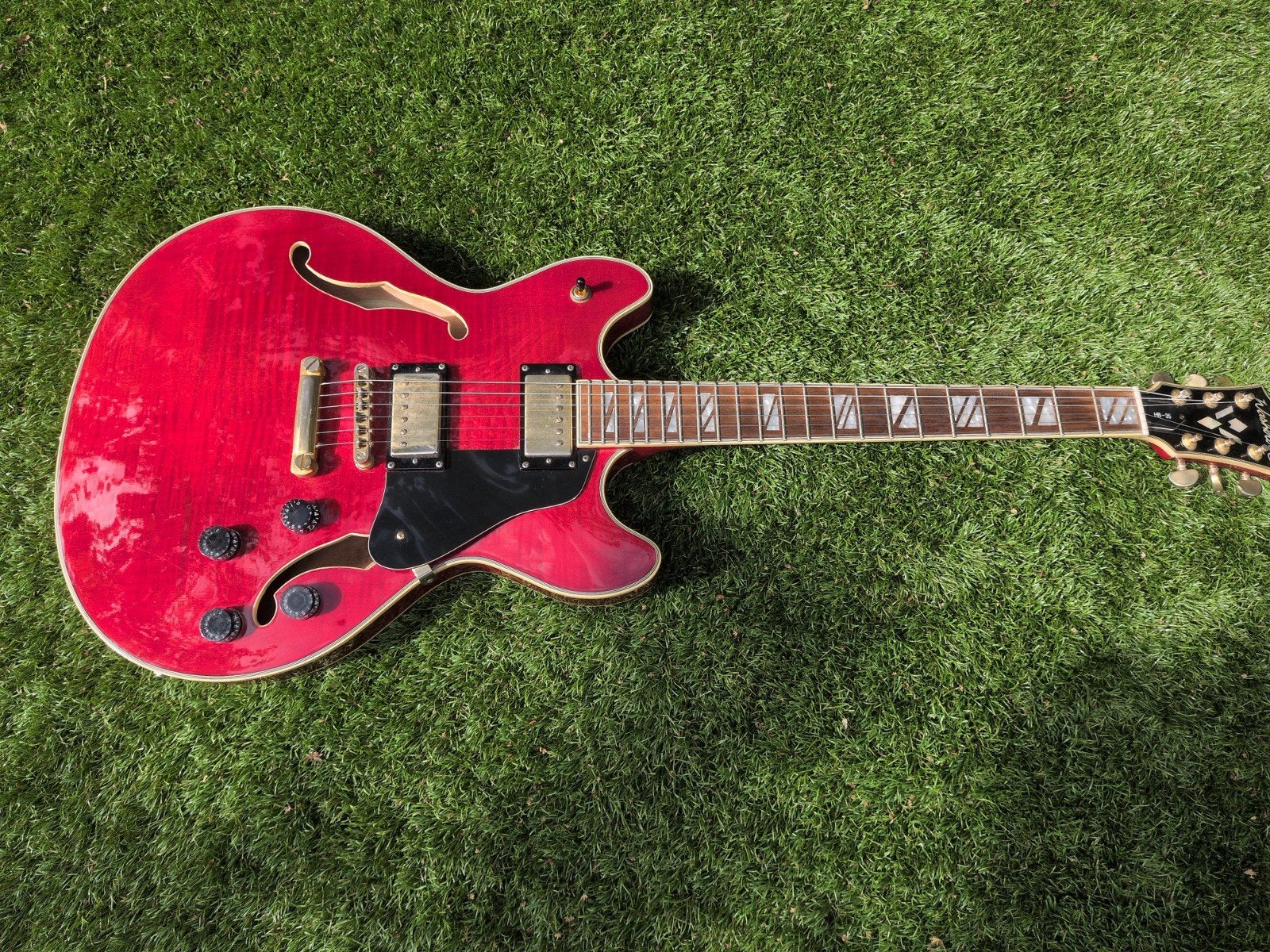 Washburn HB35 Semi-Hollow Body Gitaar met Gator Case, Ophalen of Verzenden, Zo goed als nieuw, Semi-solid body, Overige merken