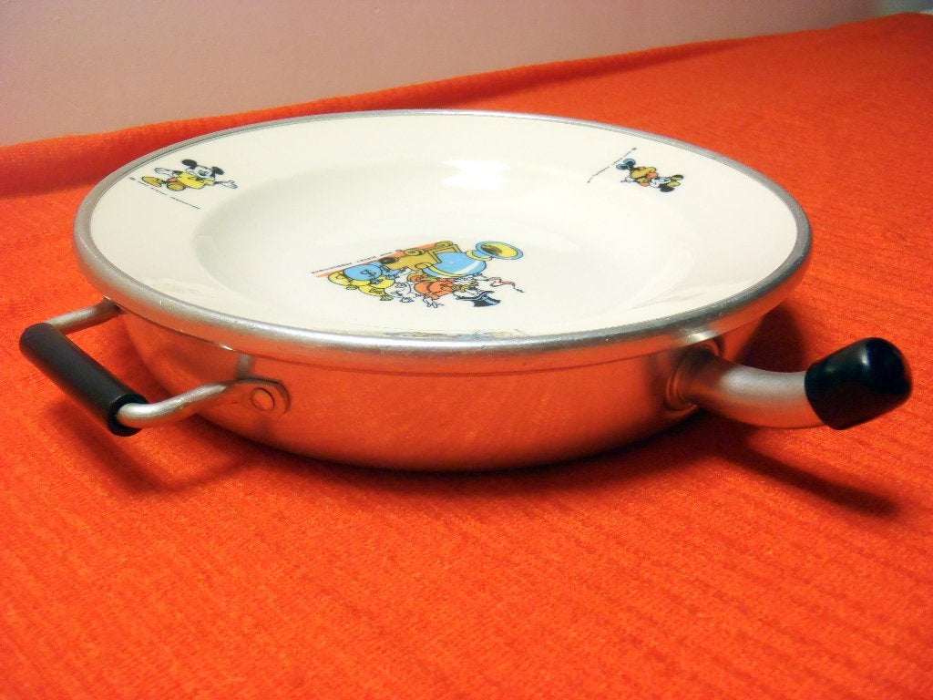 jaren 50/60 DISNEY WARMHOUDBORD vintage in topconditie, Verzamelen, Ophalen of Verzenden, Donald Duck, Zo goed als nieuw, Servies