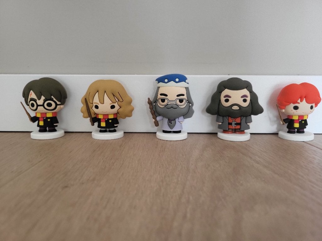 Poppetjes Harry, Hermelien, Ron, Perkamentus en Hagrid., Harry Potter, Ophalen of Verzenden, Zo goed als nieuw, Minifiguur