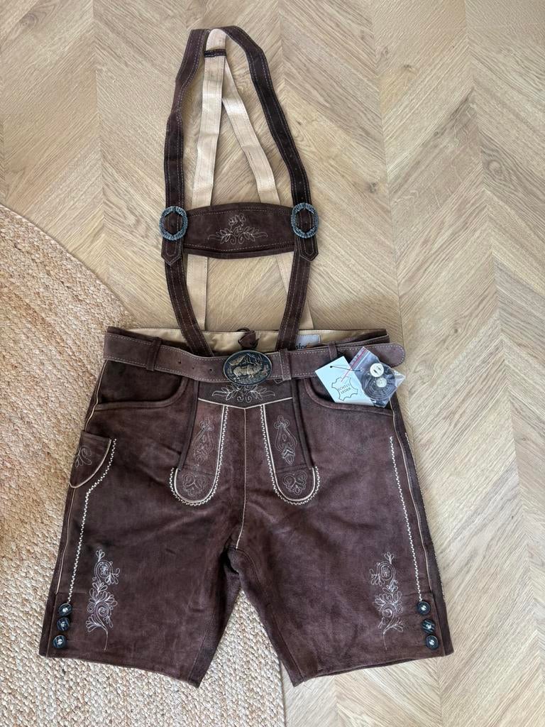 Authentieke leren lederhose – echt leer maat 54 nieuw, Ophalen of Verzenden, Zo goed als nieuw, Maat 52/54 (L), Kleding
