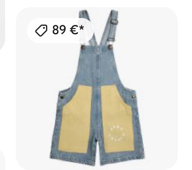 Bobo Choses denim short overalls – 4–5 years / 110 cm, Ophalen of Verzenden, Nieuw, Broek