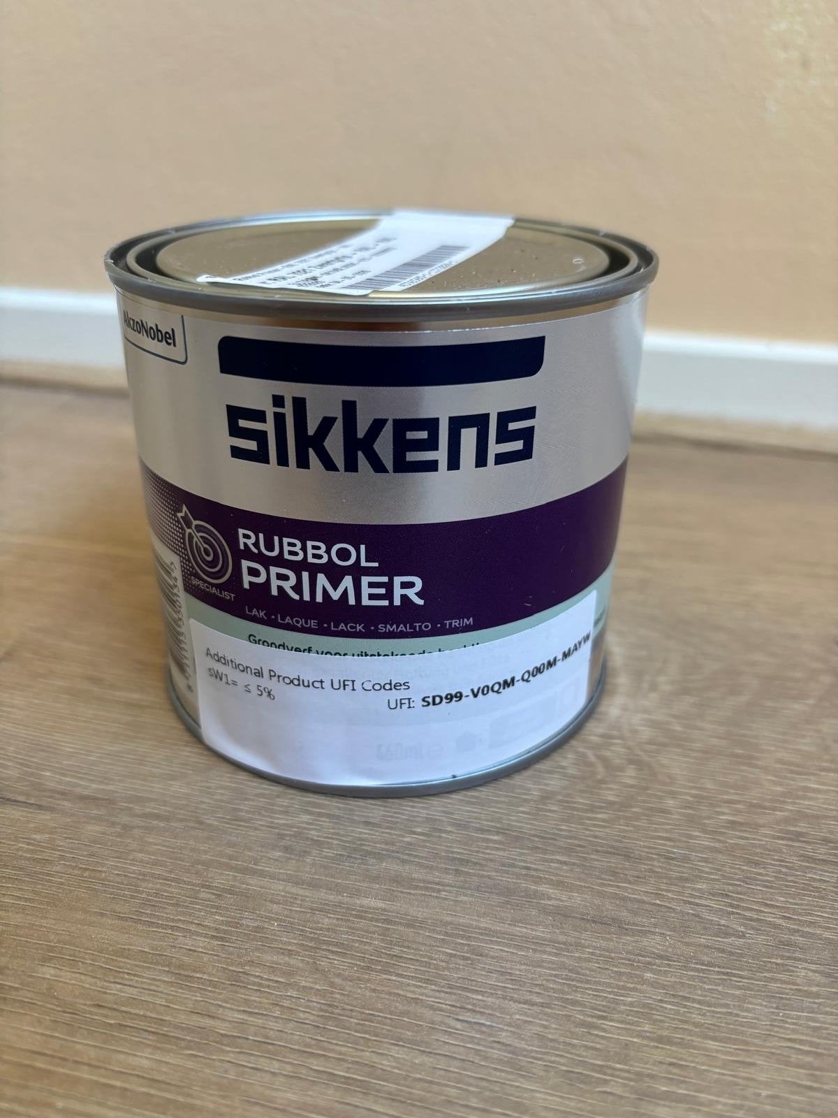 NIEUW! Sikkens Rubbol Primer RAL 7021 Zwartgrijs 0.5L, Ophalen, Nieuw, Lak, Grijs