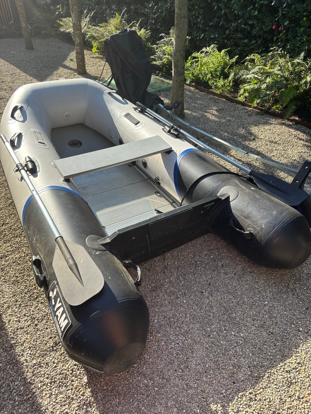 Yamaha rubberboot 2,75m + 5pk viertakt(1 jaar oud) + trailer, Watersport en Boten, Rubberboten, Ophalen, Aluminium, 35 cm, 5 pk