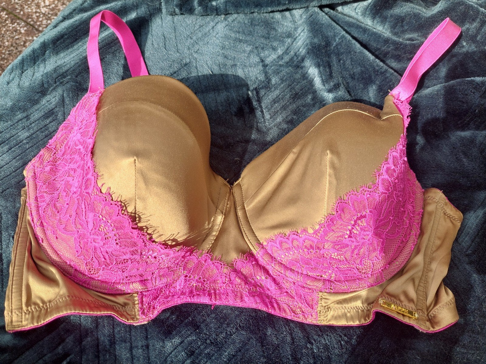 Sapph Minerva Padded BH - Roze/Goud - Maat 85D, Sapph, Ophalen of Verzenden, Roze, BH