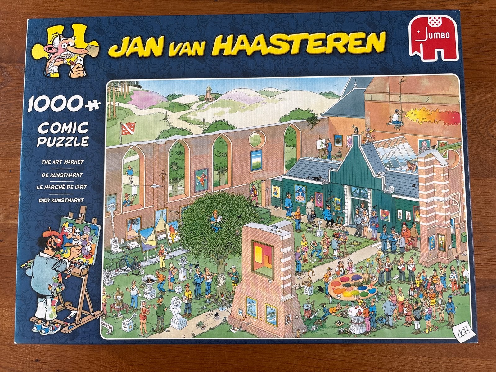 Jan van Haasteren - De Kunstmarkt - 1000+ stukjes, Een of twee spelers, Ophalen of Verzenden, Gebruikt