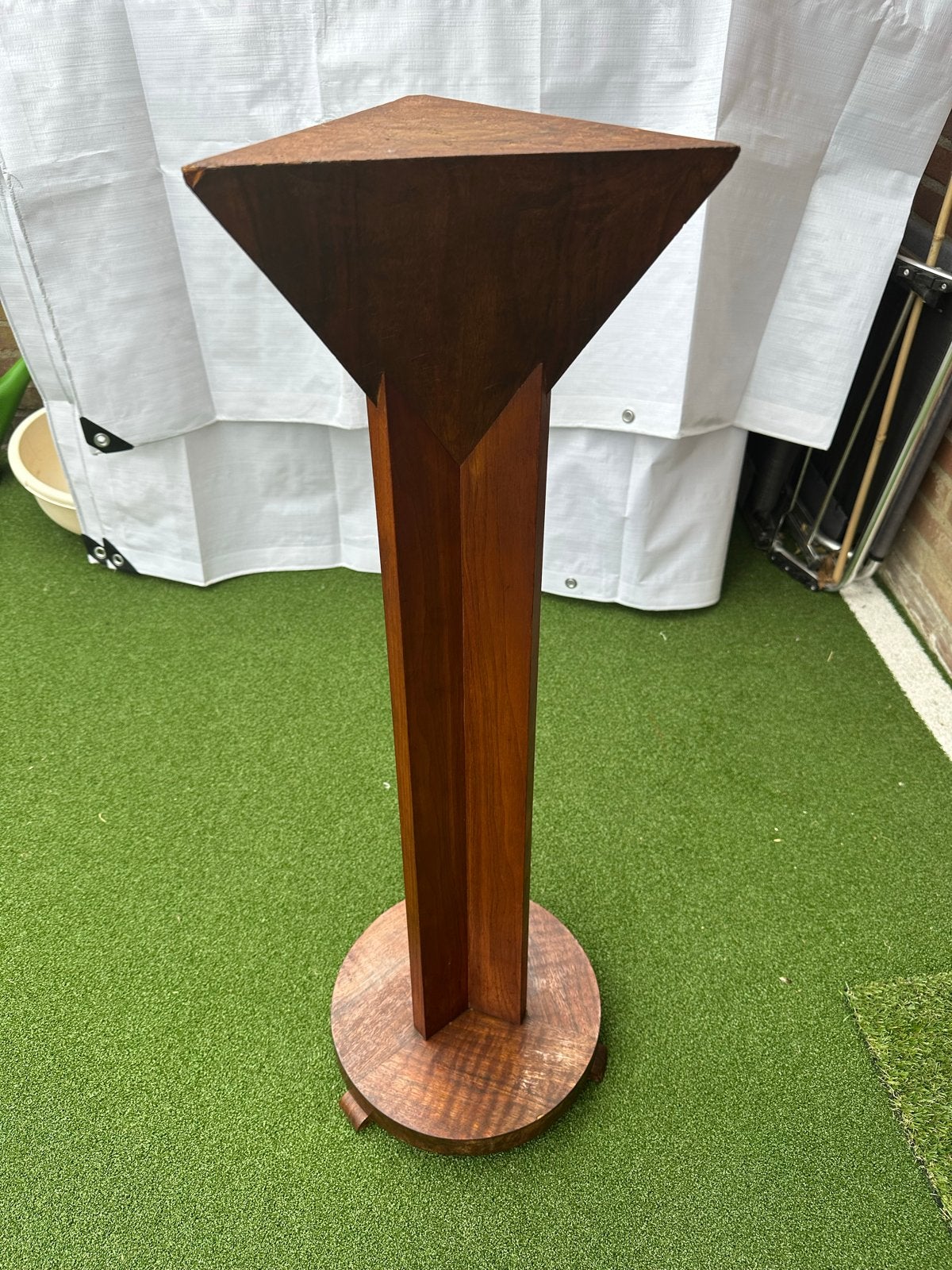 Art Deco Stijl Houten Sokkel/Plantenzuil, Antiek en Kunst, Ophalen